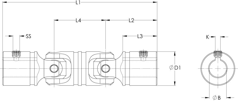 Stainless Steel - Double Universal Joint