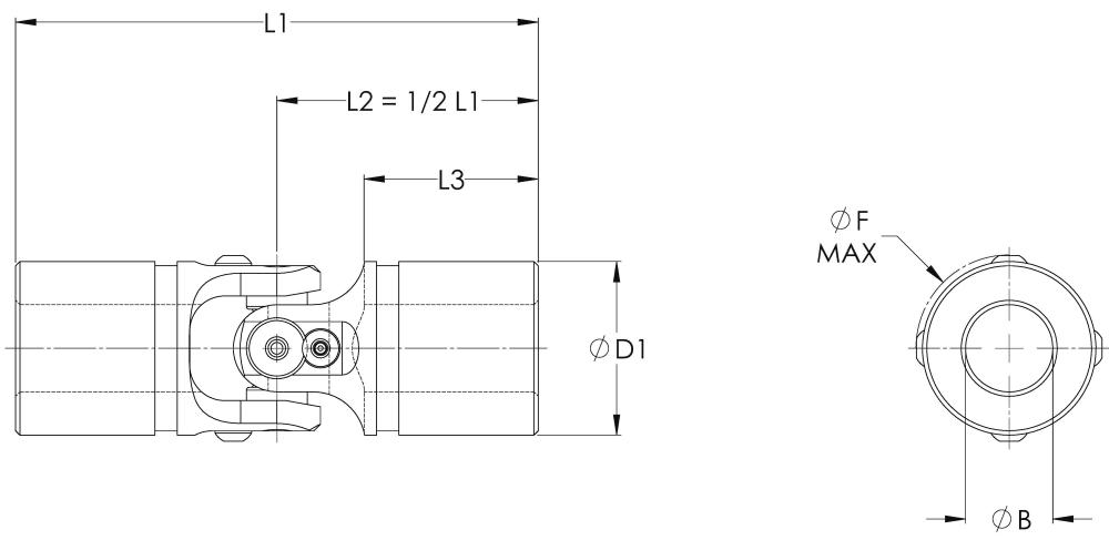 Needle Bearing Cross & Bearing - Single Universal Joint