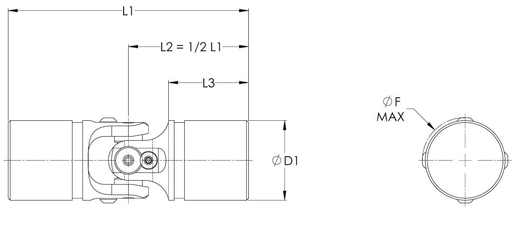 Needle Bearing Cross & Bearing - Single Universal Joint
