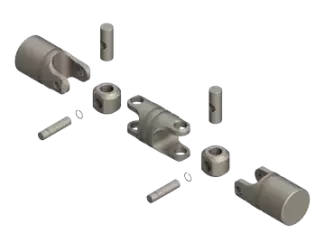 Heavy-Duty Double Universal Joint - Exploded View