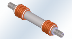 Splined double universal joint